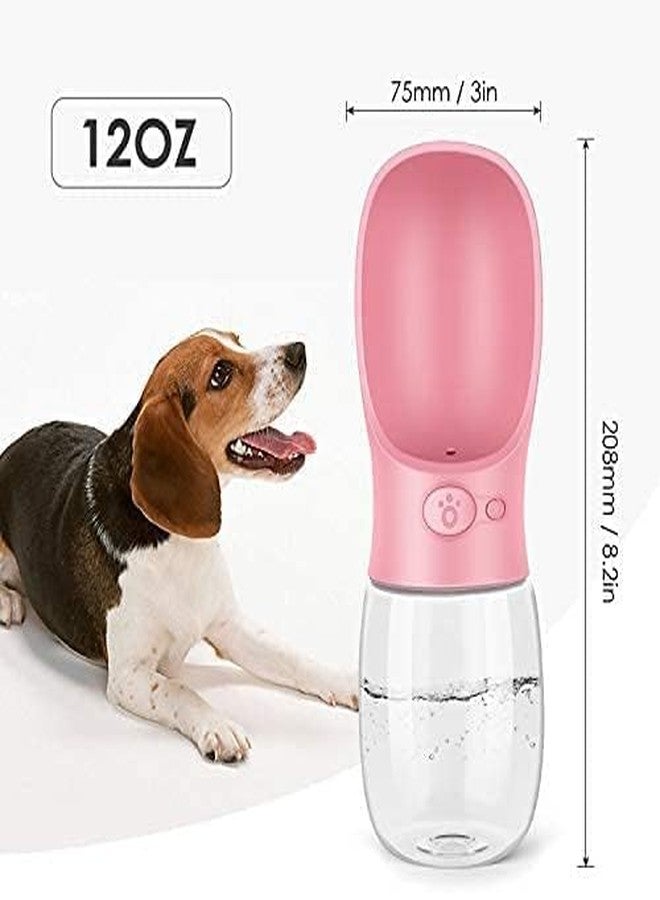kittuPet Dog Water Bottle for Walking, Fashion Antibacterial Portable Pet Travel Water Drink Cup with Bowl Dispenser, Leak Proof, Portable, Fast and Easy - Food Grade BPA Free (Pink) - Image 2